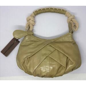 David & Scotti Made on Earth Brown Leather Hobo Bag Purse New Old Stock